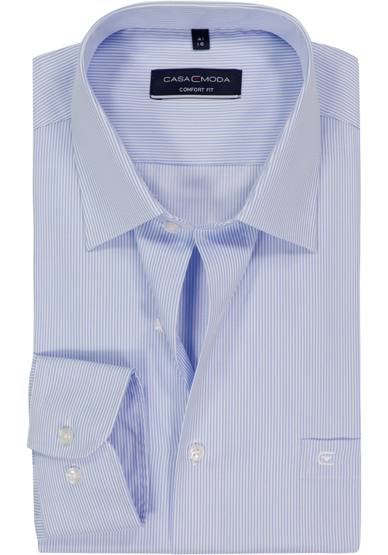 CASA MODA comfort fit overhemd, twill, blauw gestreept CASA MODA comfort fit overhemd, twill, blauw gestreept